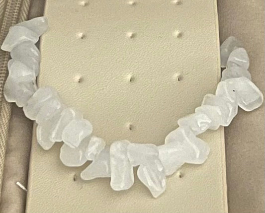 Elegant White Jade Gemstone Bracelet